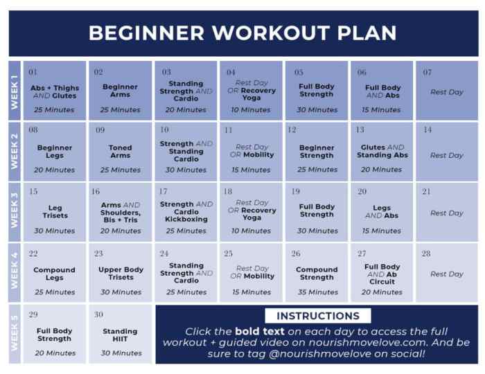 Workout Routine Calendar - Agnola Constantina 헬스 입문자 루틴